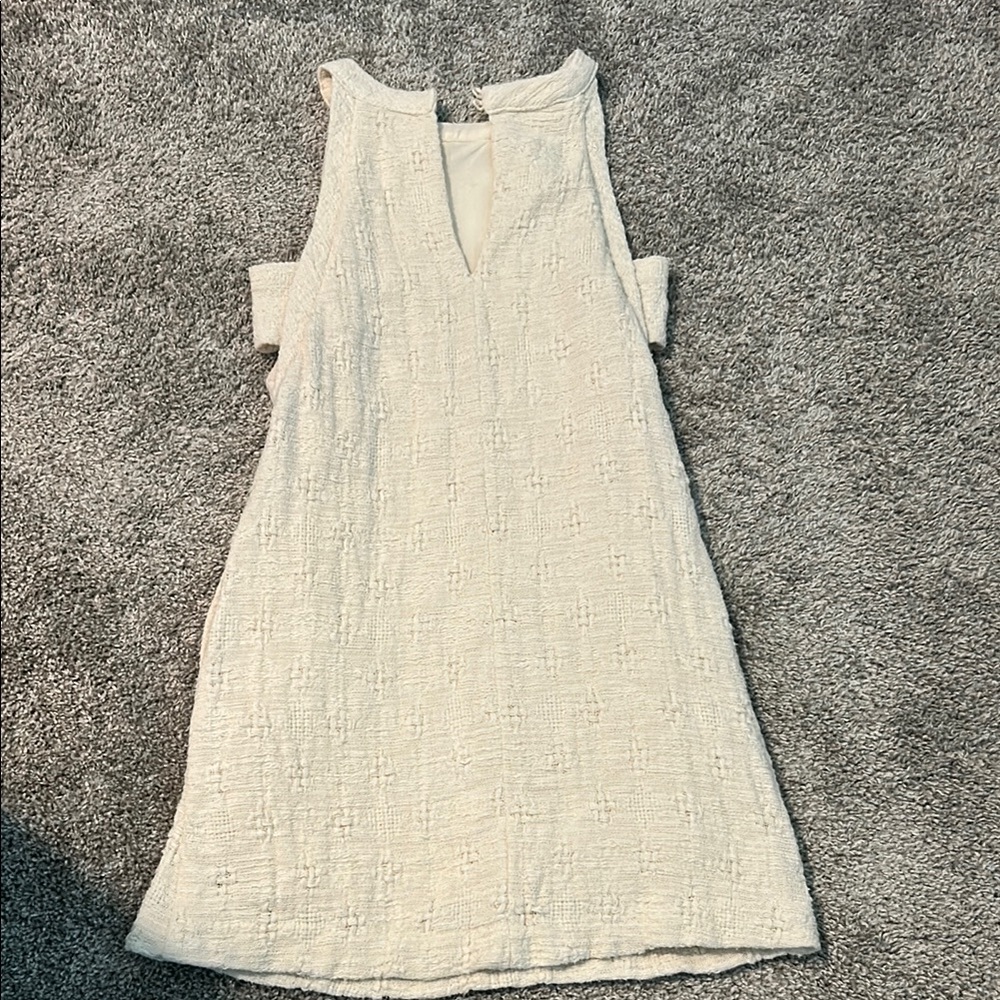ZARA Girls Elegant Cream Sleeveless Dress - Picture 4 of 5